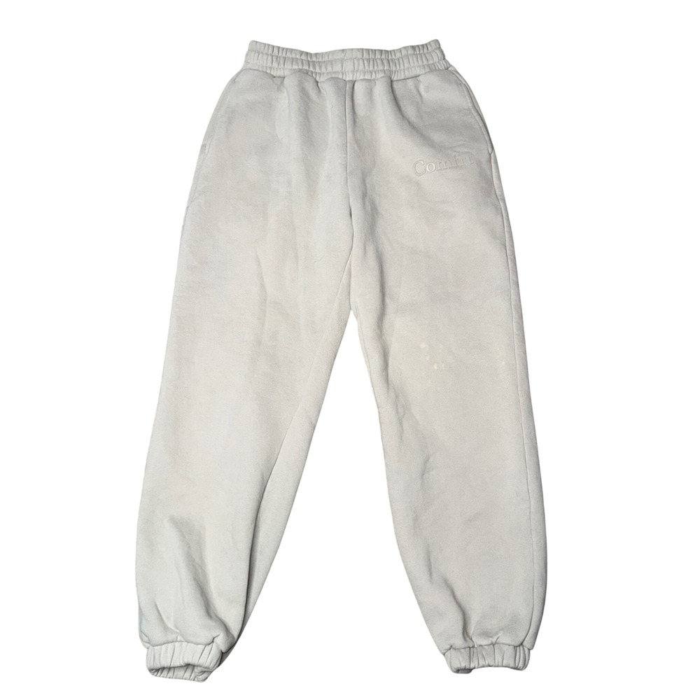 Comfrt Joggers Womens Medium Sage Green Good Fleece Sweatpants Loungewear